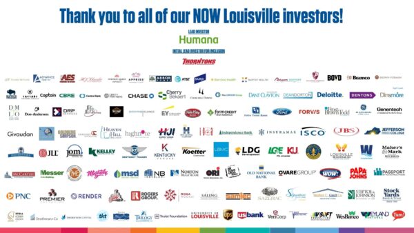 A listing of all of the employers who have sponsored the NOW Louisville work